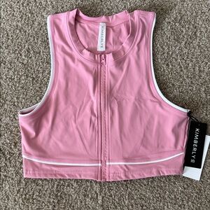 NWT Kimberly C Crop Top/Spirts Bra, size L
